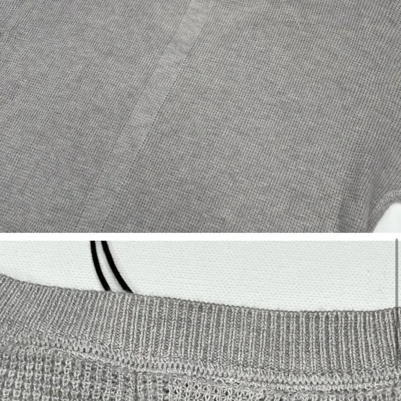 Prana Sweater Milani V Neck Waffle Grey Comfy Lounge Outdoor Hiking Gorp XL New - Picture 7 of 12